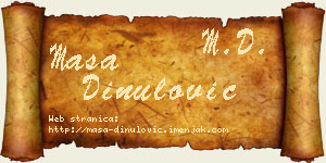 Maša Dinulović vizit kartica